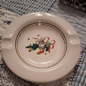 Vintage Christmas Ashtray